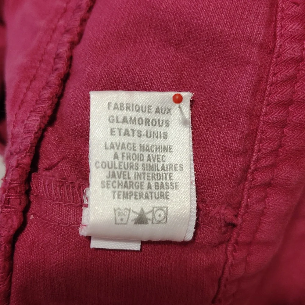 Size Medium Juicy Couture Jeans Burgundy Ruffled Mini Skirt - Picture 7 of 7